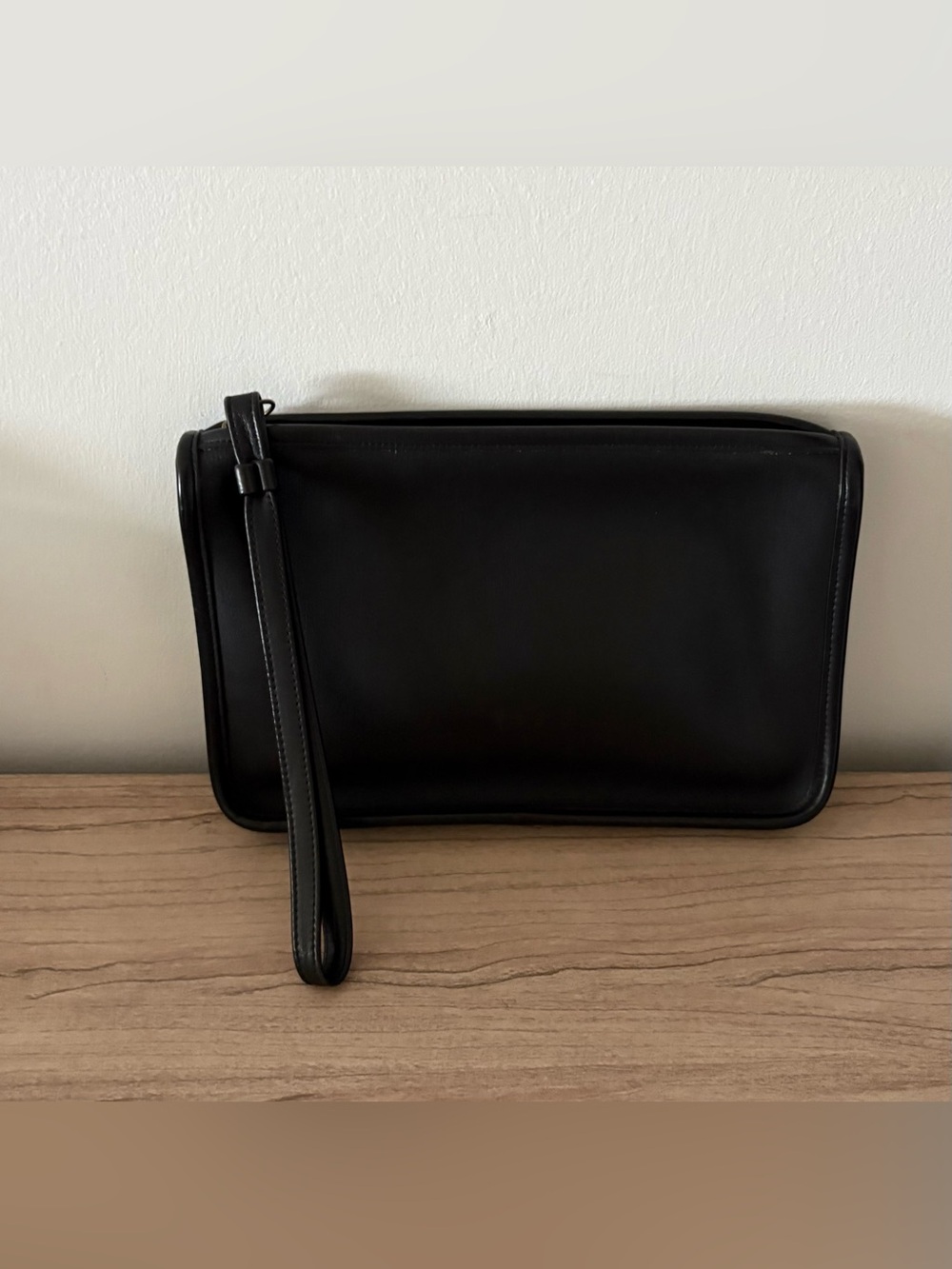 Coach vintage 9972 zip clutch 90s Black Leather purse bag Clutch